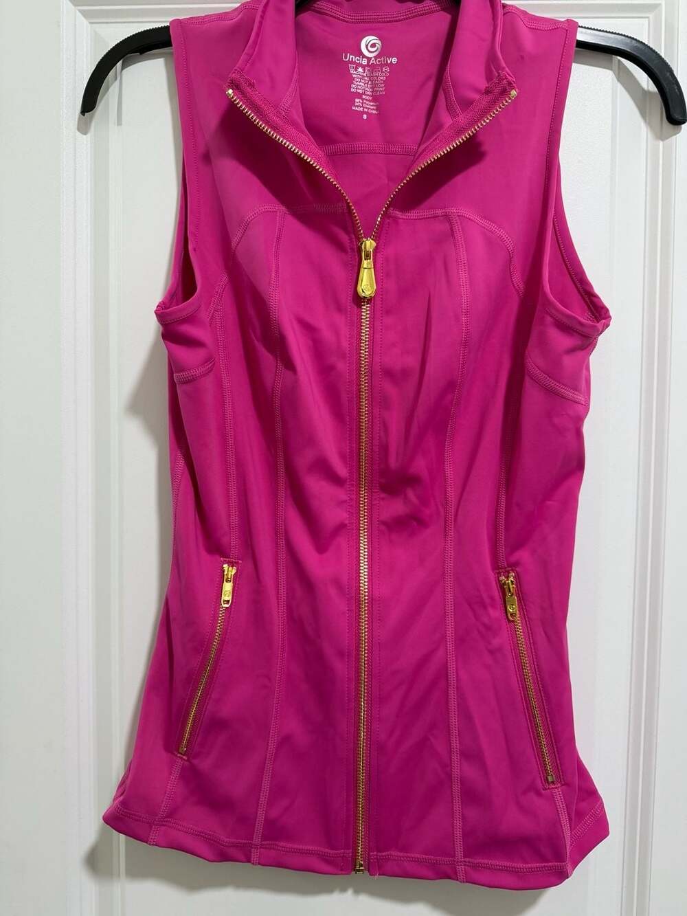 Uncia Active Full Zip Vest Size S Pink Athletic